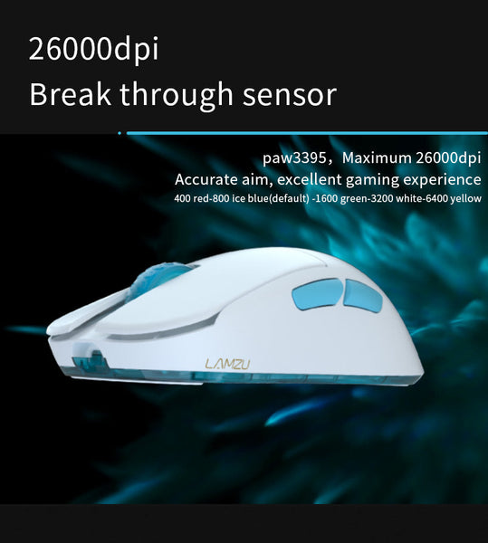 Lamzu Atlantis Mini - 49g Wireless Maus, wie Neu, Rücksender