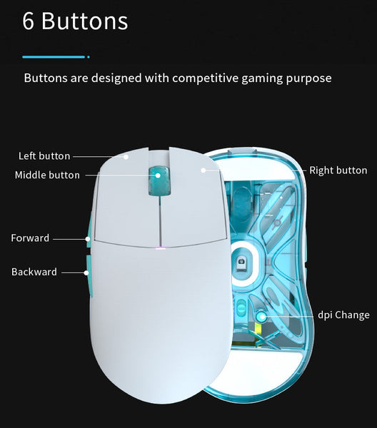 Lamzu Atlantis Mini - 49g Wireless Maus, wie Neu, Rücksender